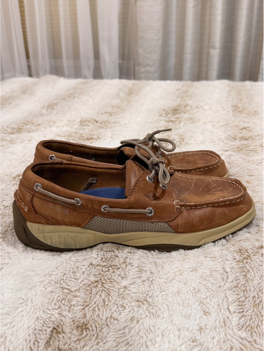 Sperry brown leather boat shoes